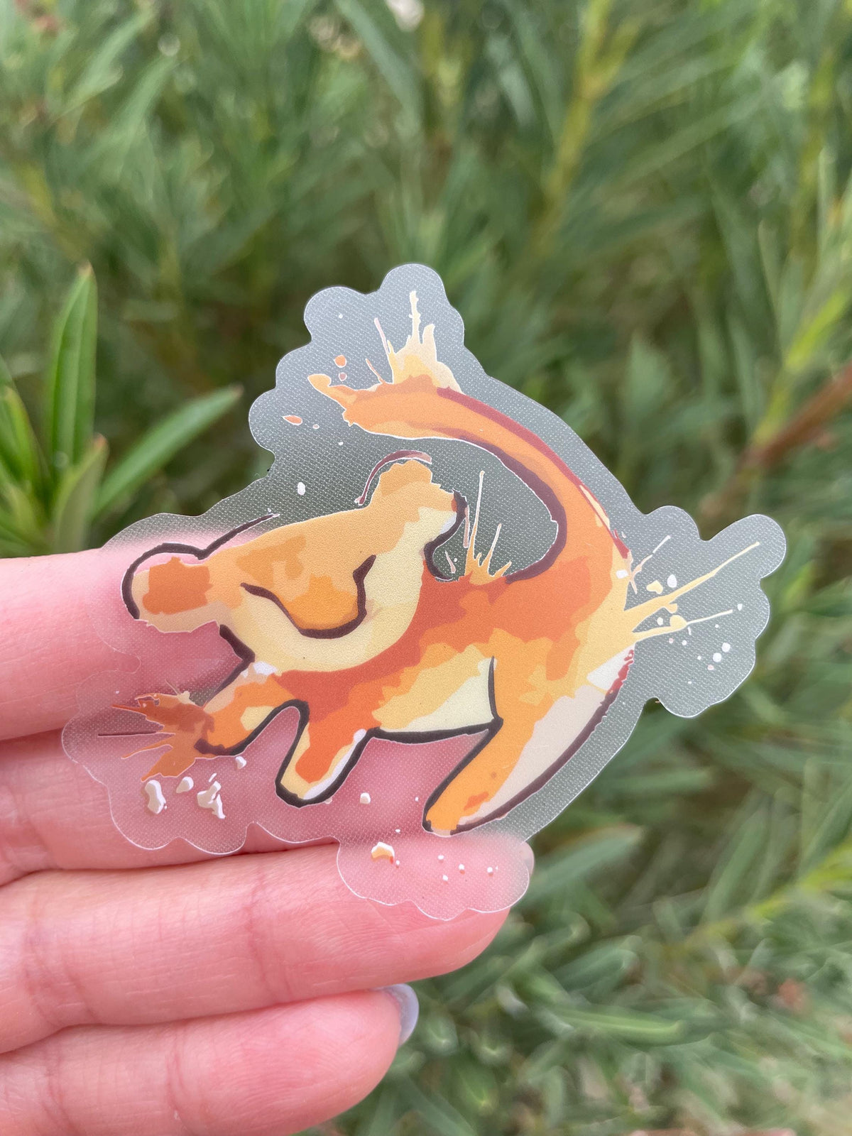 Simba, lion king, disney sticker, transparent, vinyl, waterbottle sticker, mufasa, rafiki, phone sticker, waterproof, lap top, disneyland