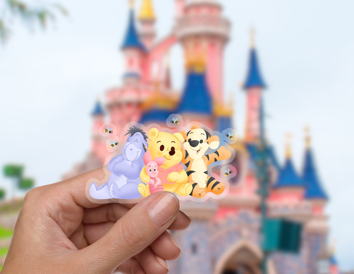 Winnie the Pooh Characters Disney Transparent Sticker