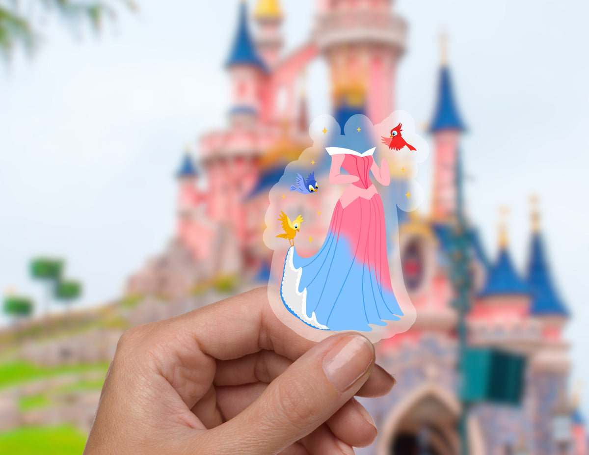 Aurora Princess Dress Transparent Disney Sticker