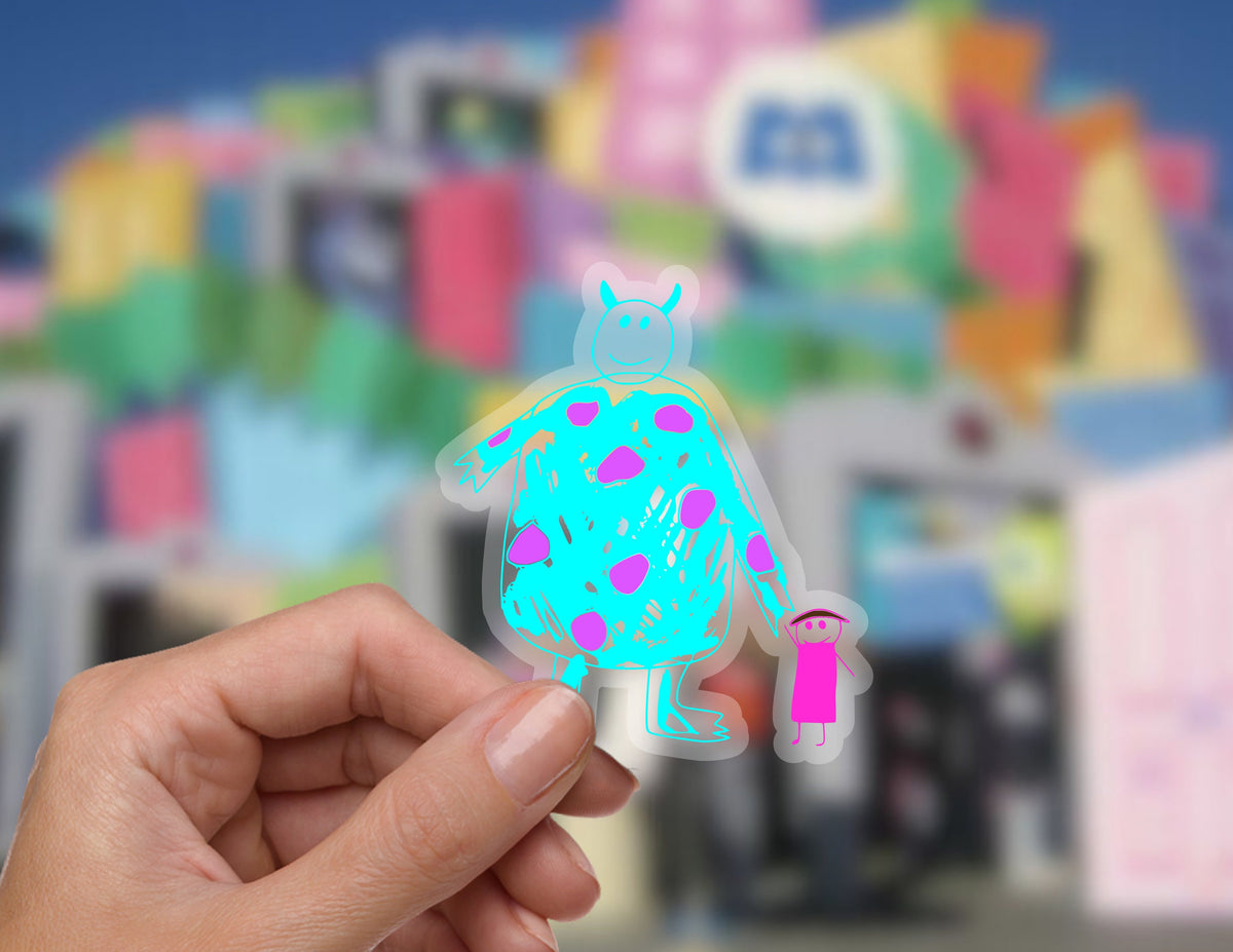 Monsters inc boo drawing Disney Transparent Sticker