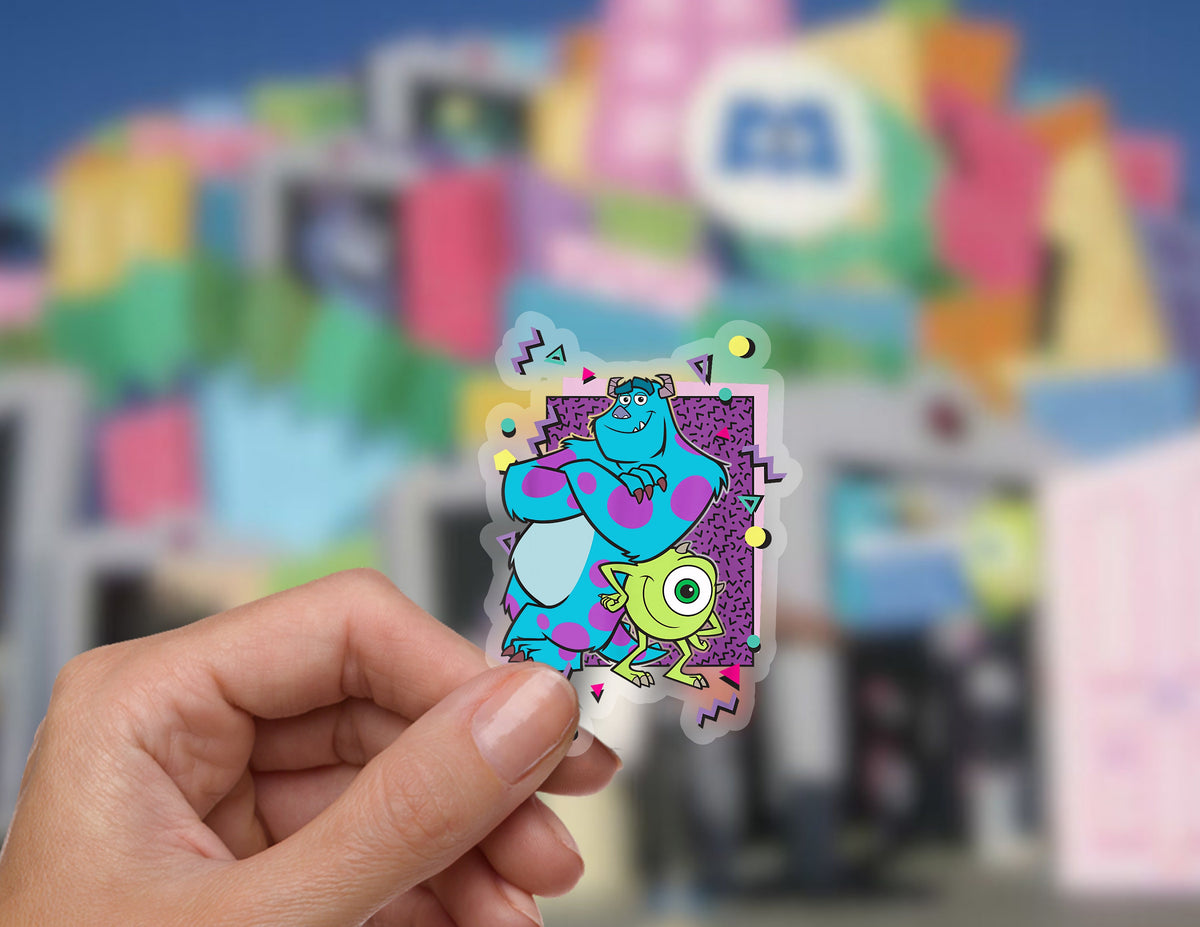 Monsters inc retro mike sully Disney Transparent Sticker