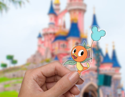 Orange Bird Disney Transparent Sticker