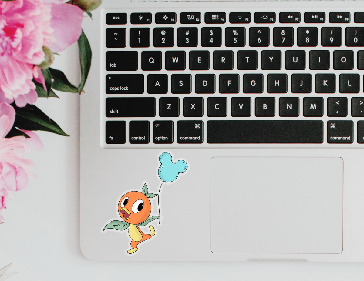 Orange Bird Disney Transparent Sticker