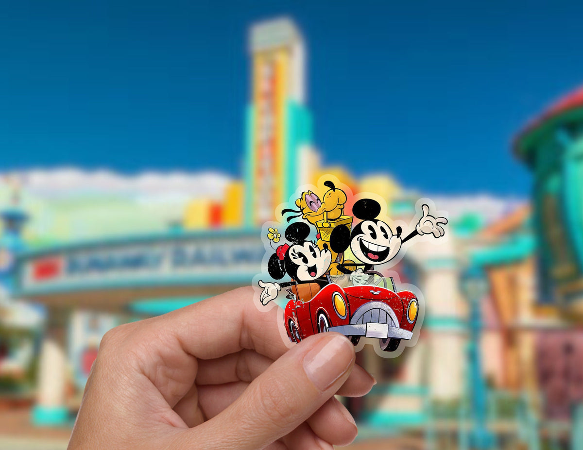 Mickey Minnie Runaway Railway Disney Transparent Sticker