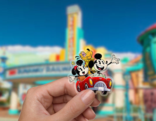 Mickey Minnie Runaway Railway Disney Transparent Sticker
