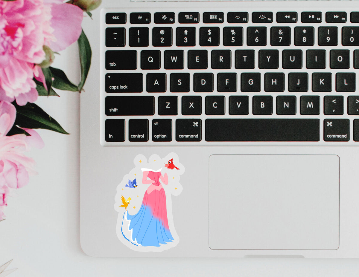 Aurora Princess Dress Transparent Disney Sticker