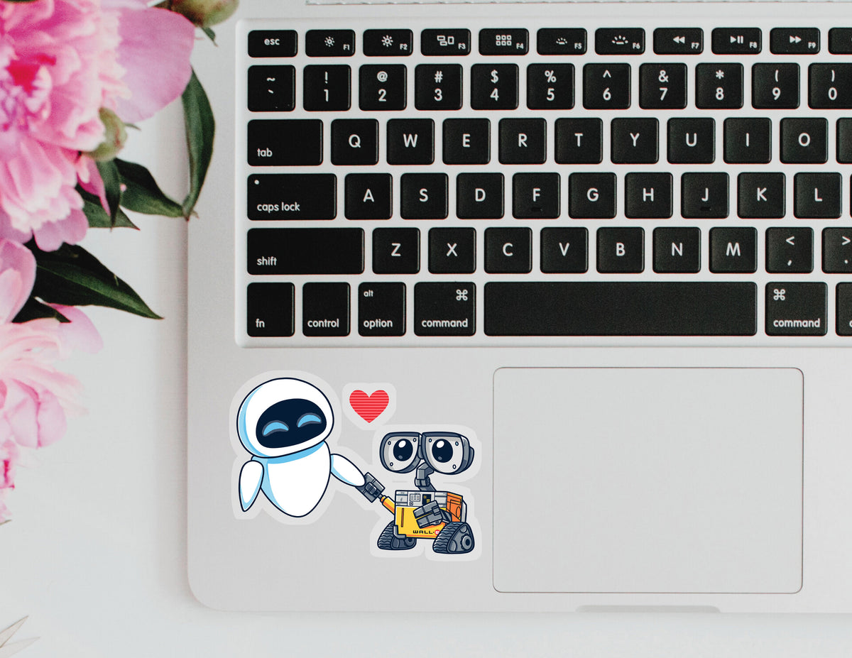 Wall-E Eva Love Disney Transparent Stickers
