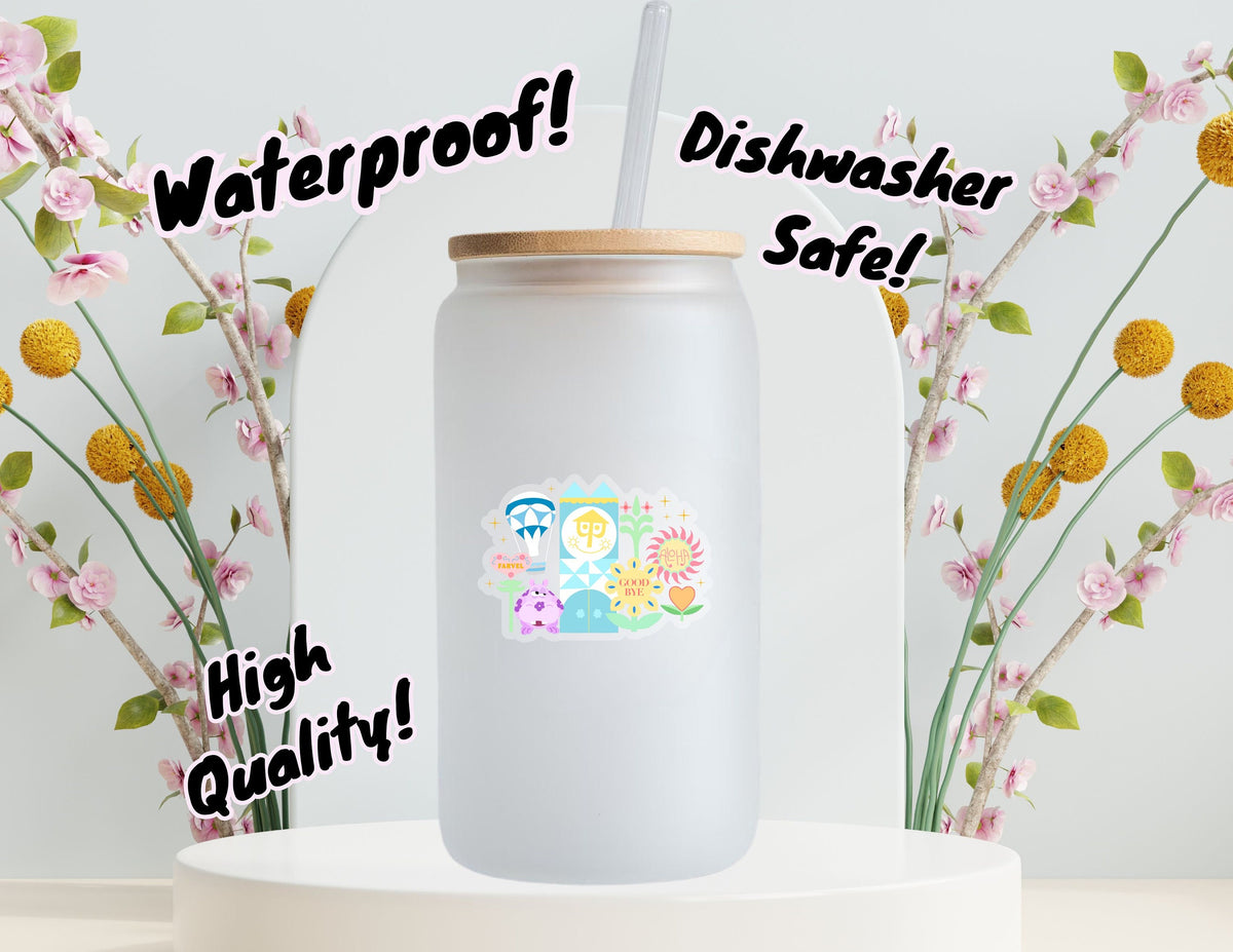 Small world Landmarks Disney Transparent Sticker
