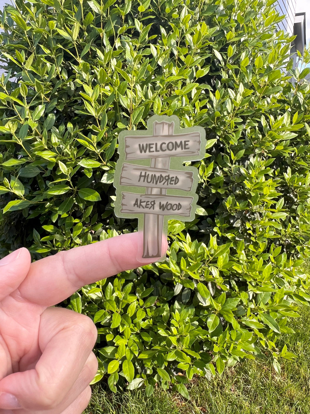 Hundred Acre Wood Sign Disney Transparent Sticker