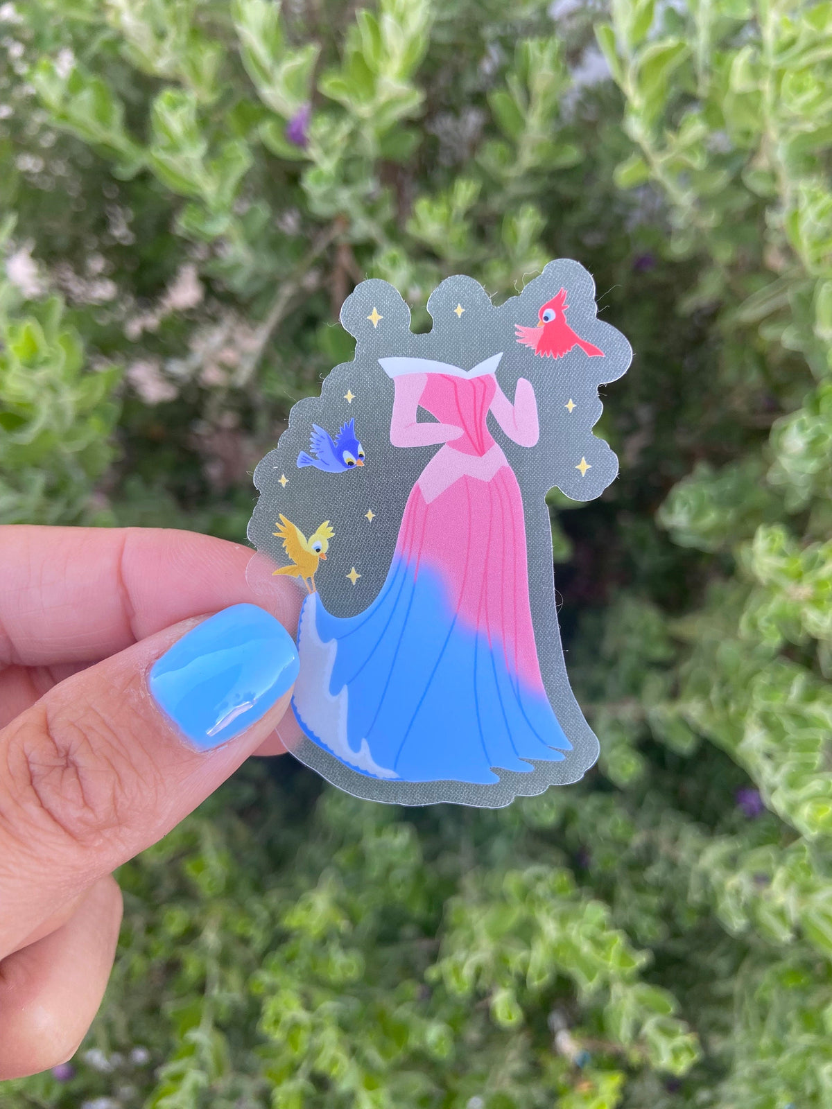 Aurora Princess Dress Transparent Disney Sticker
