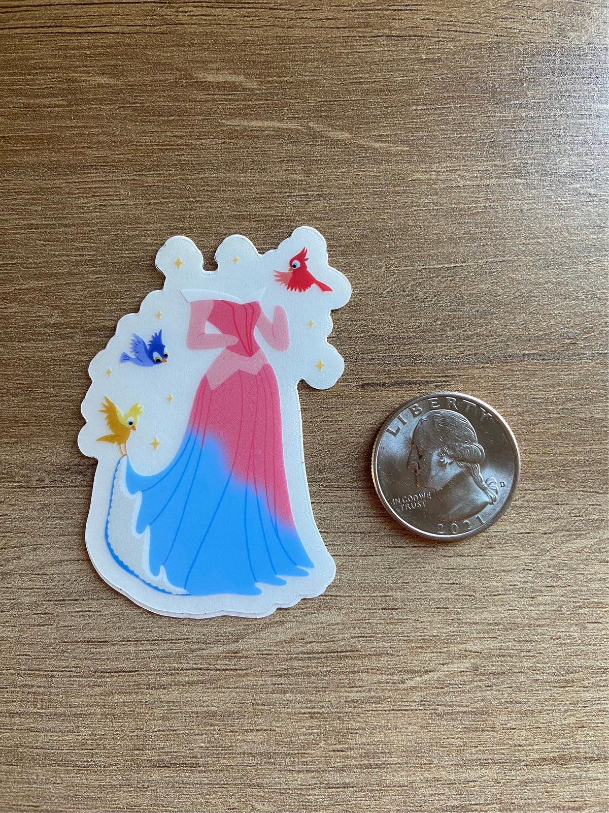 Aurora Princess Dress Transparent Disney Sticker