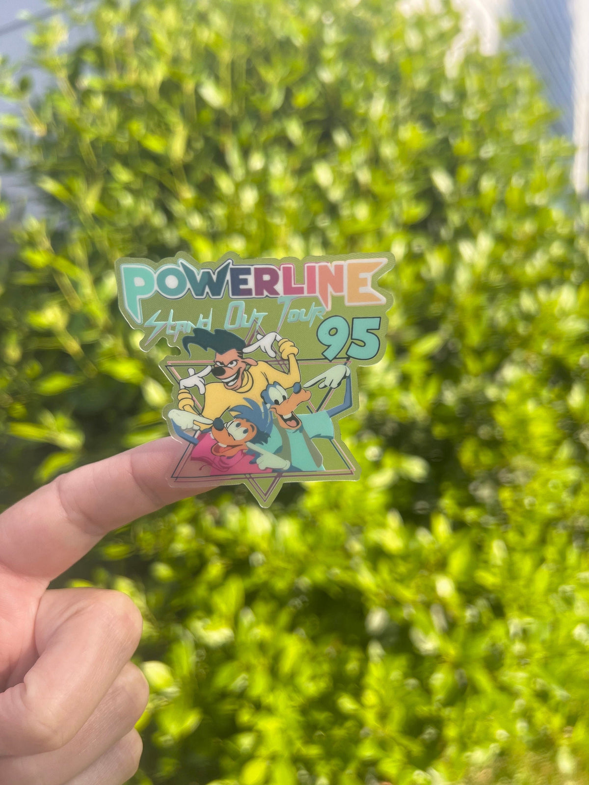 Powerline A Goofy Movie Disney Transparent Sticker