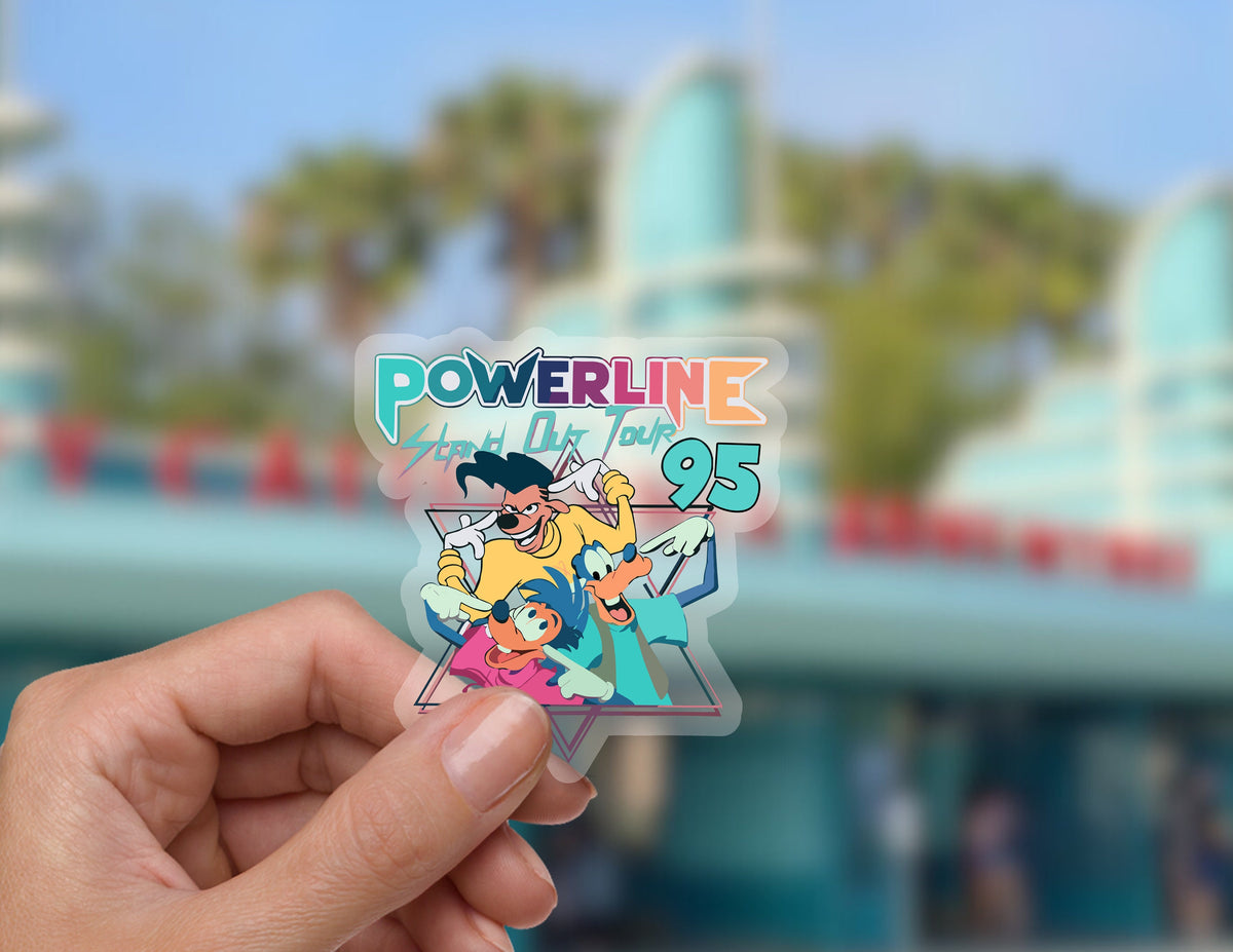 Powerline A Goofy Movie Disney Transparent Sticker