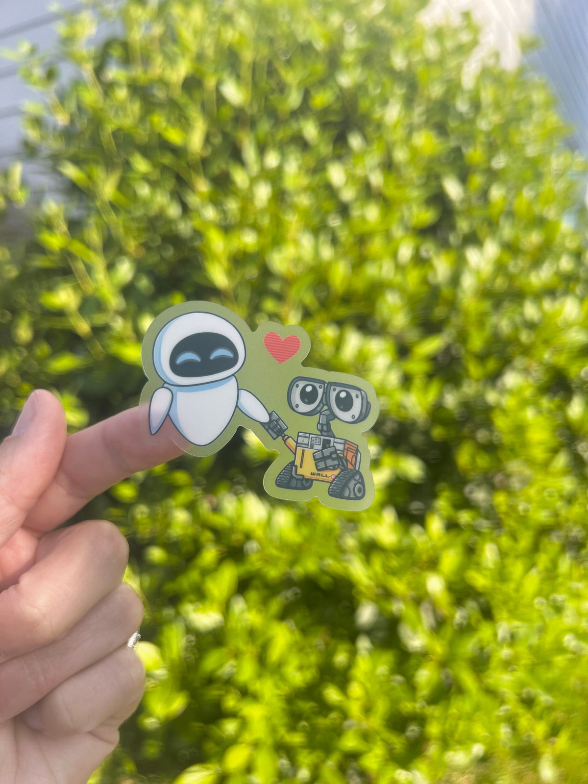 Wall-E Eva Love Disney Transparent Stickers