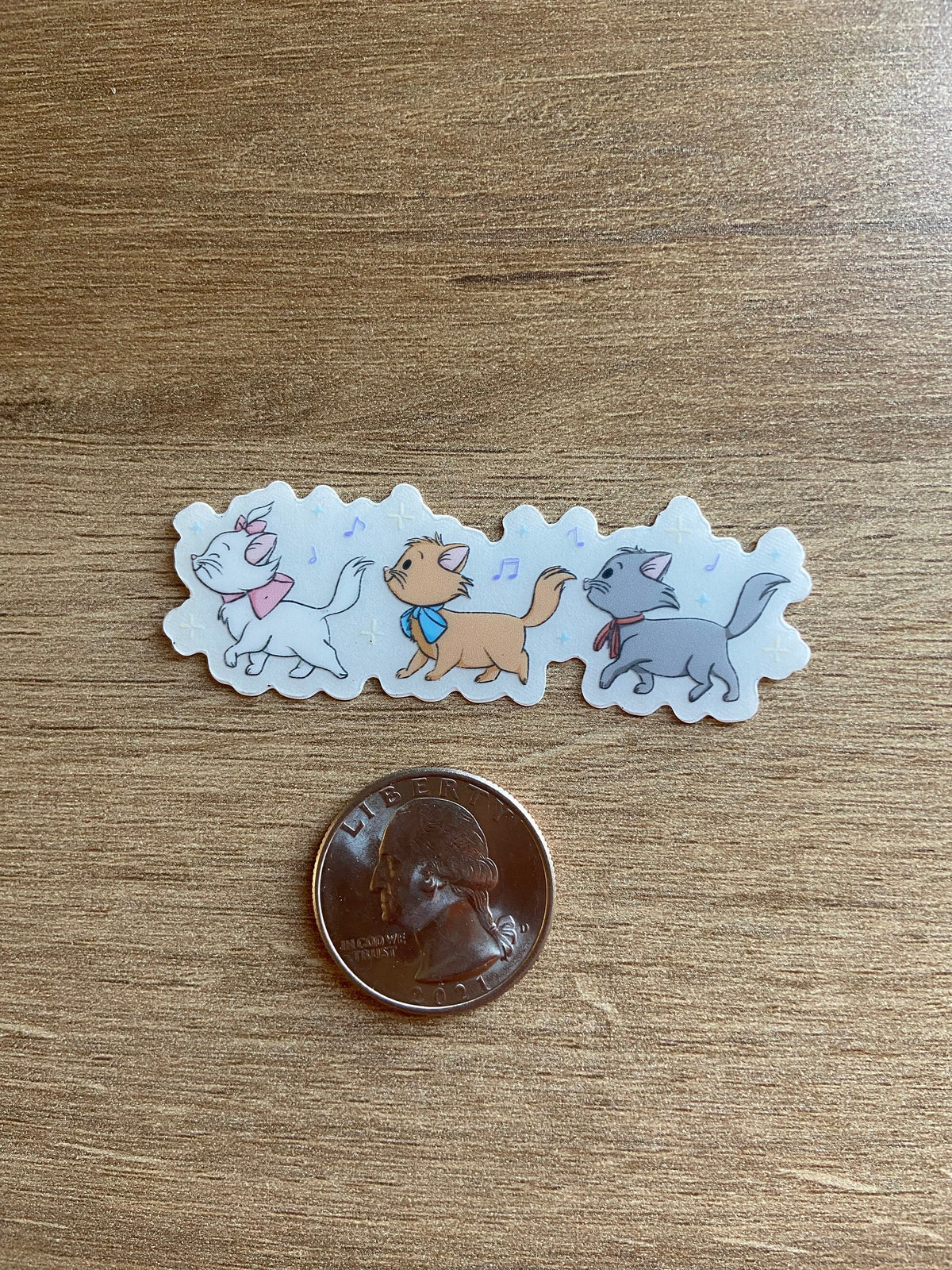 Aristocats Kittens Disney Sticker Disney Transparent Sticker