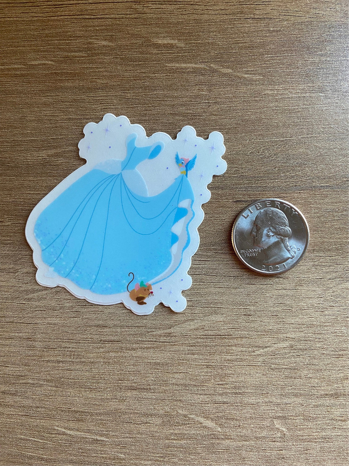 Cinderella Dress Disney Transparent Sticker