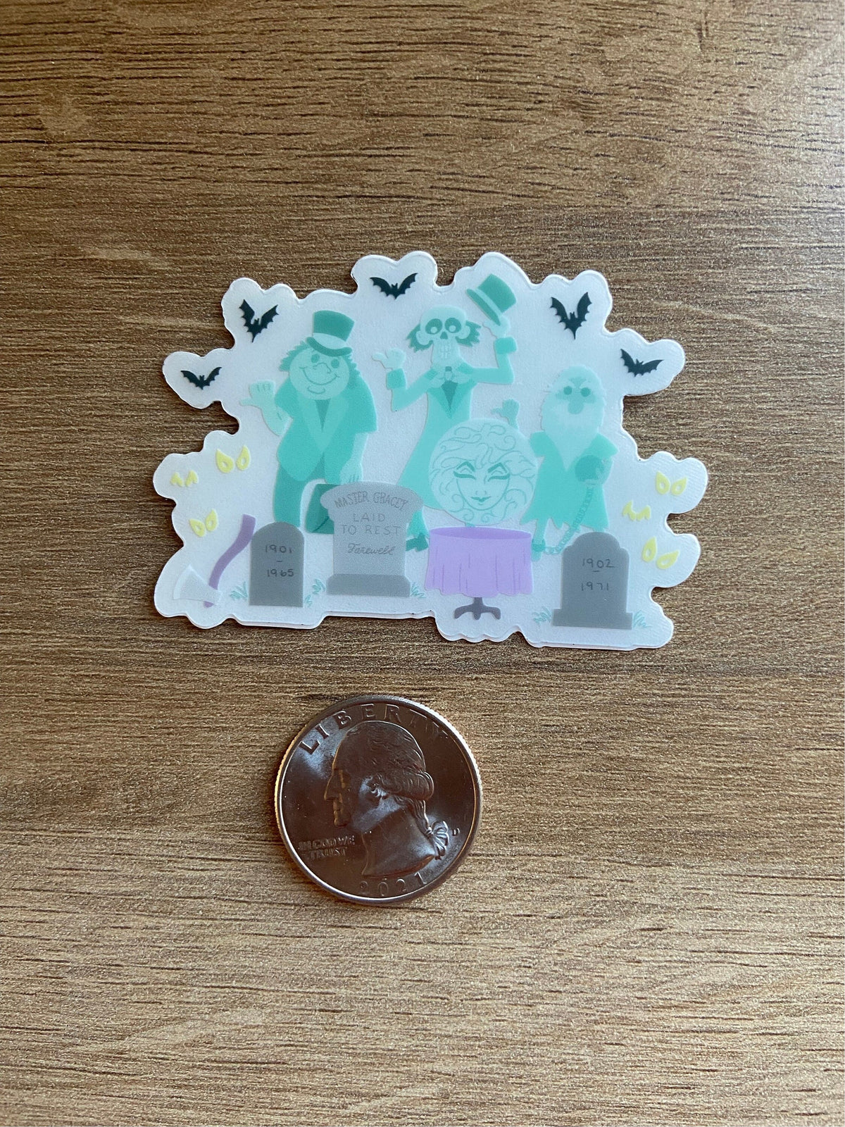 Haunted Mansion Hitchhiking ghosts Disney Transparent Stickers