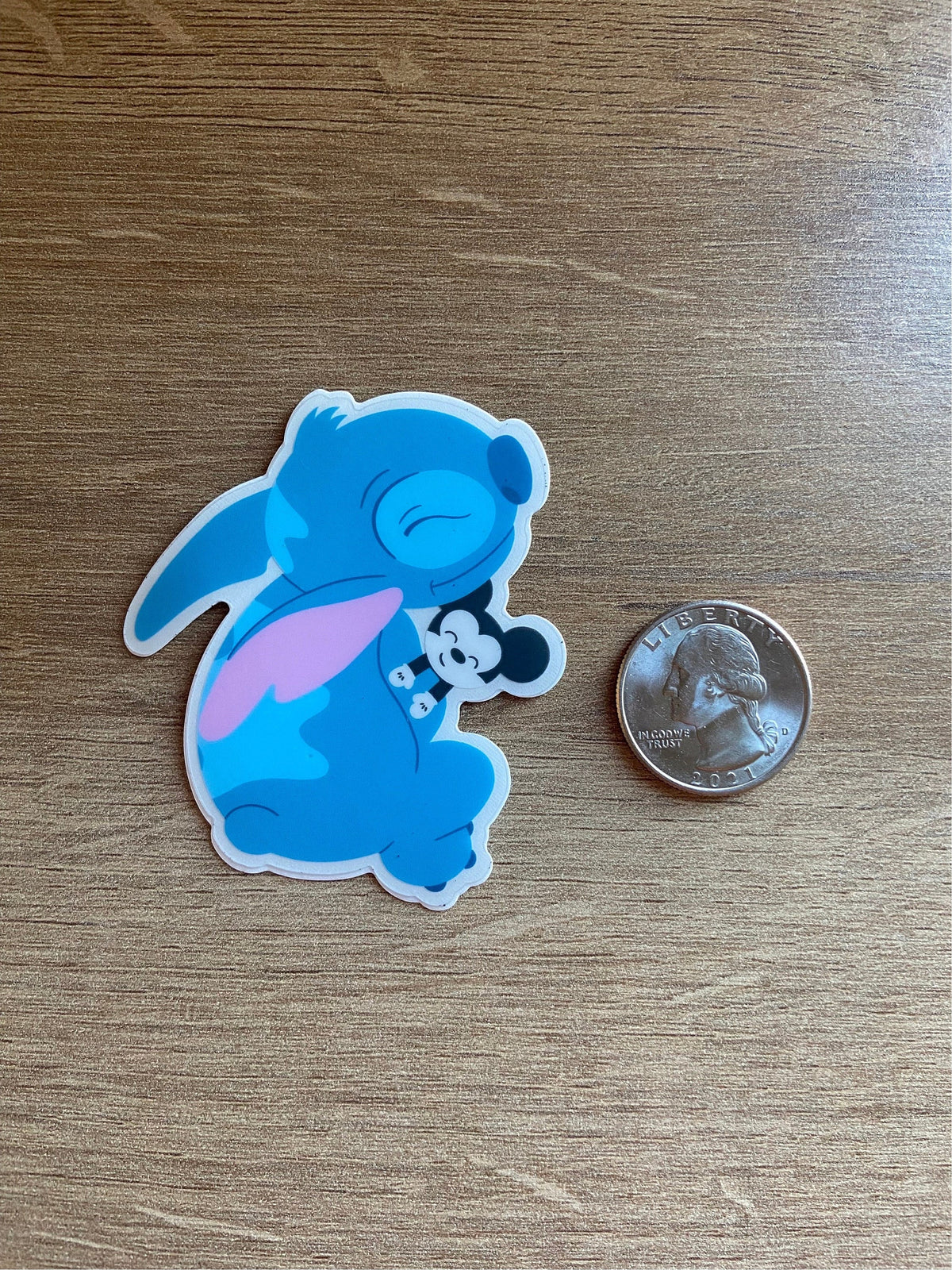 Lilo and Stitch Snuggles Mickey Disney Transparent Sticker