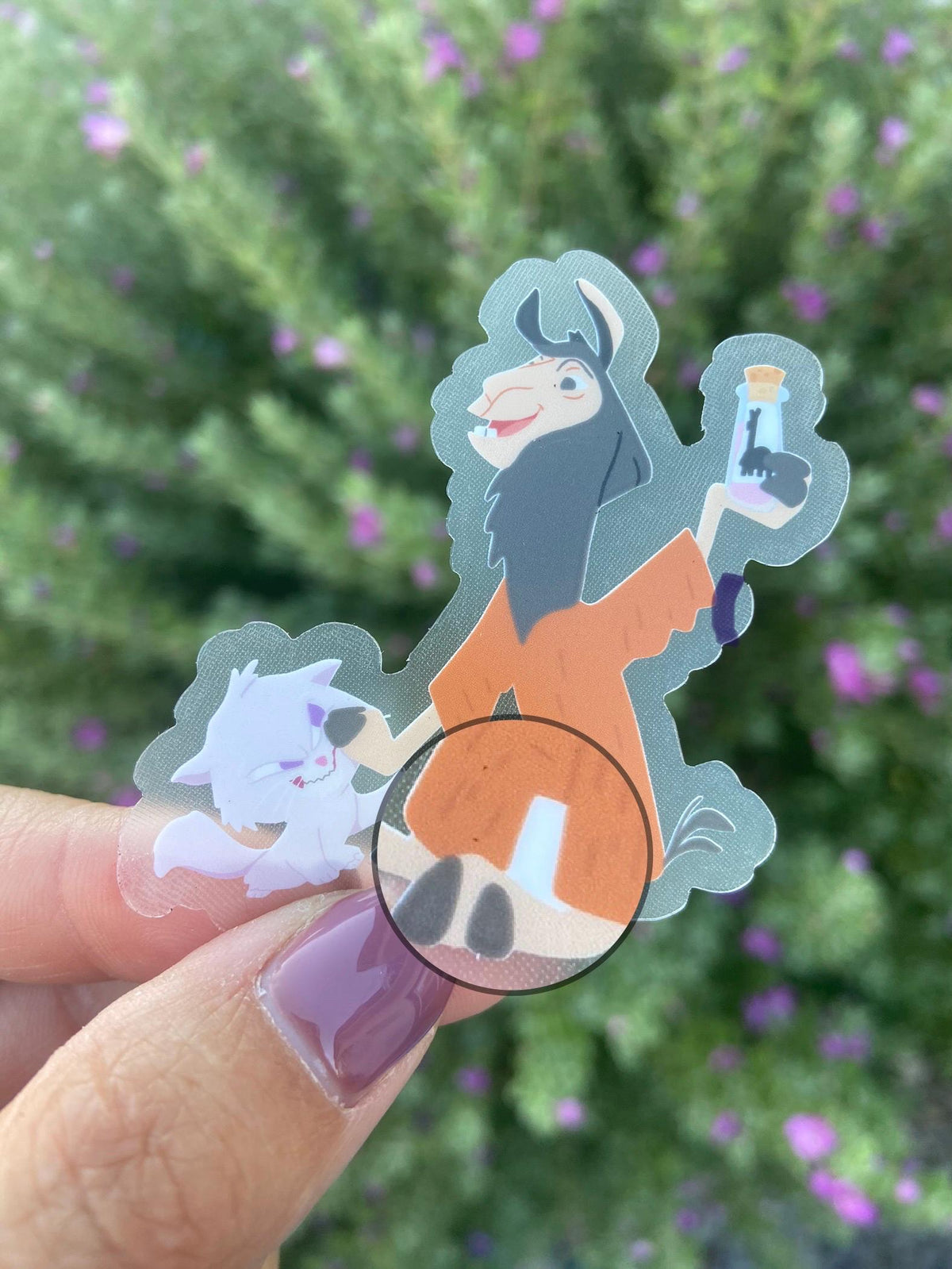 DISCOUNTED MISPRINT, kuzco, poison, Yzma, emperors new groove sticker, water bottle, Disney gift, water proof, phone sticker, Disney craft