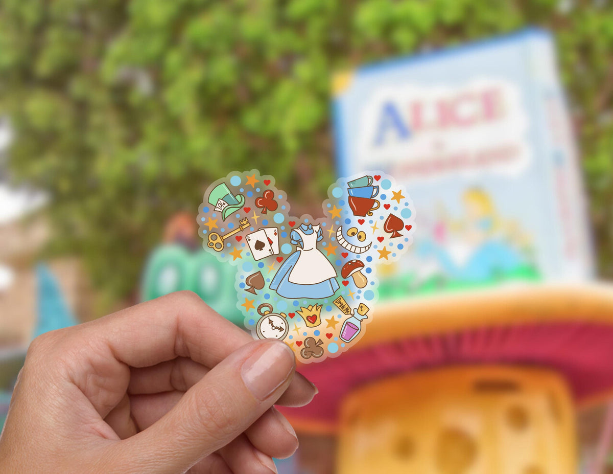 Alice in Wonderland Sticker Transparent