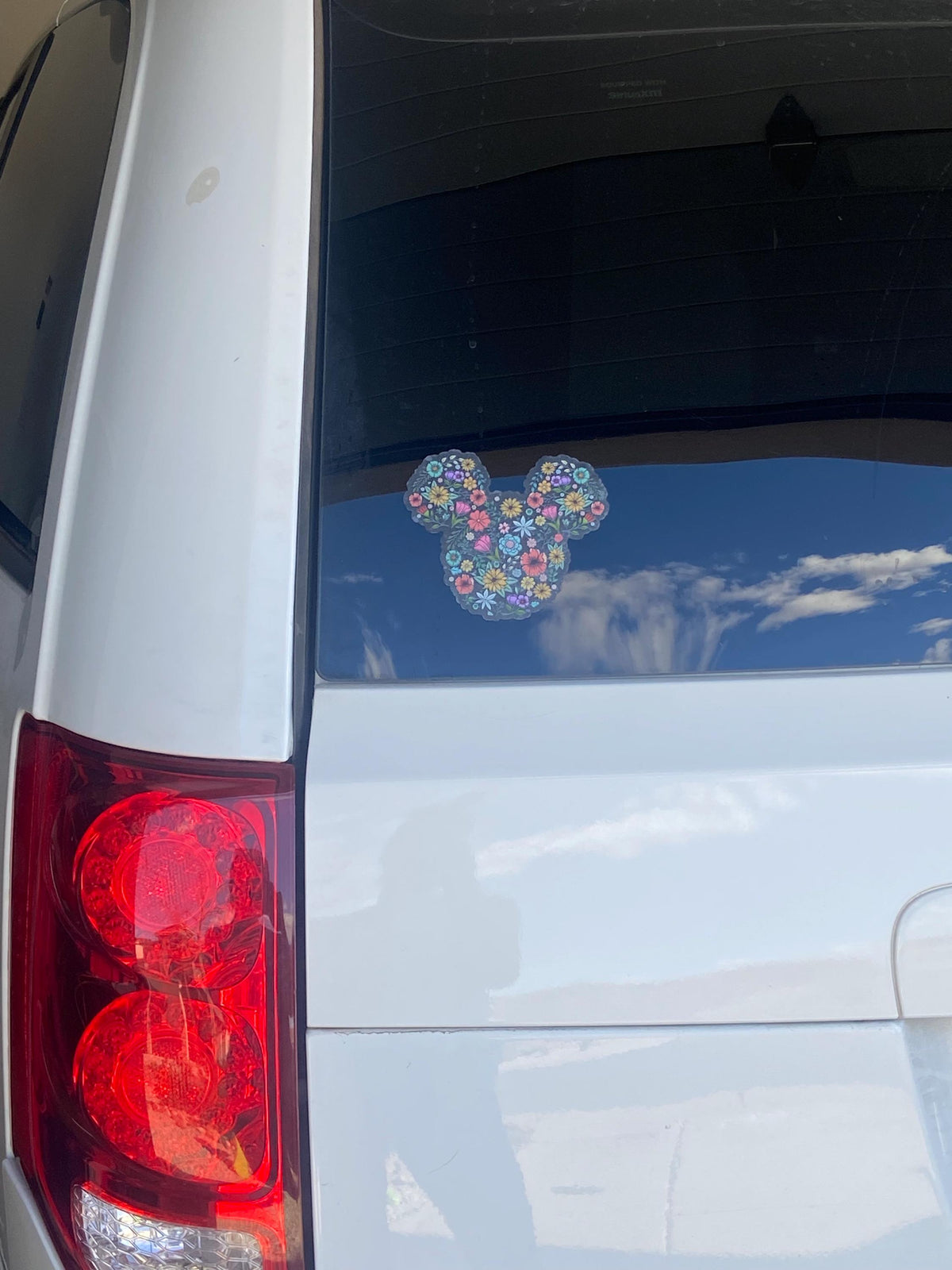 Floral Mickey Head Sticker