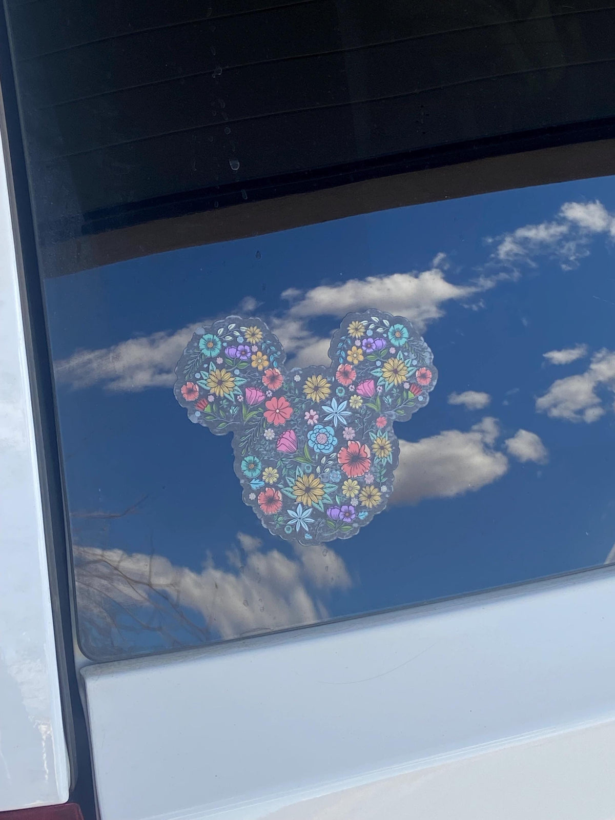 Floral Mickey Head Sticker