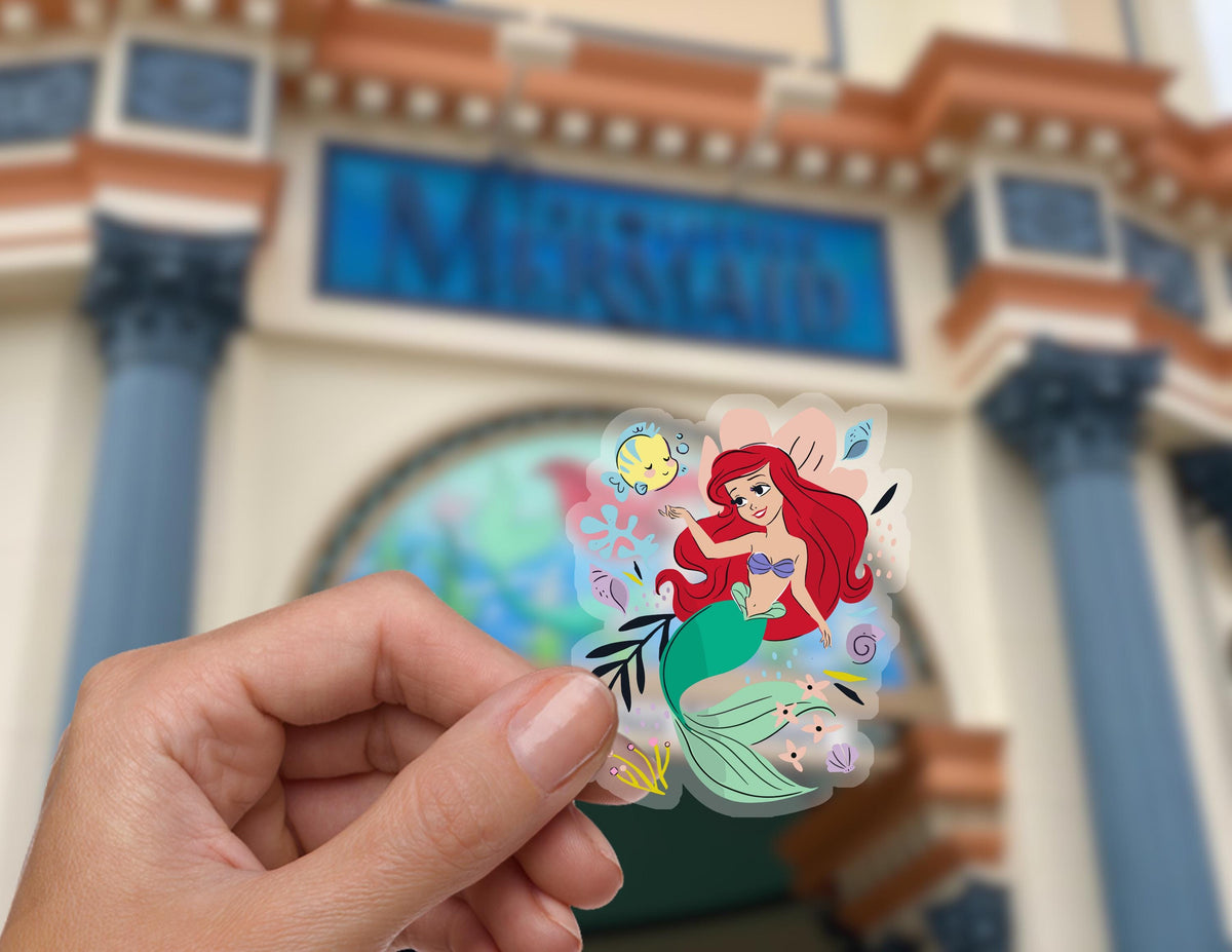 Little Mermaid transparent sticker