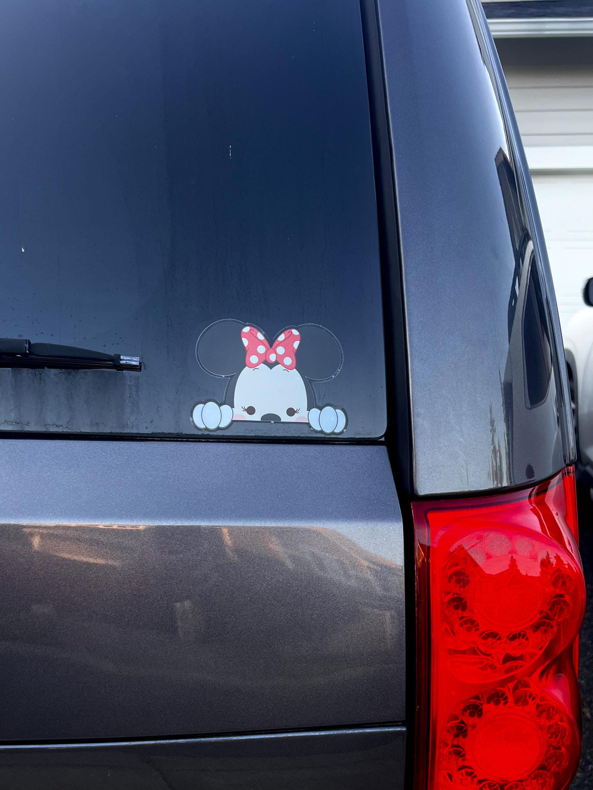 Peeking Mickey, Peeking Minnie, car sticker, disneyland, gifts, waterproof, weatherproof, transparent  disney decal, car decal, disney decal