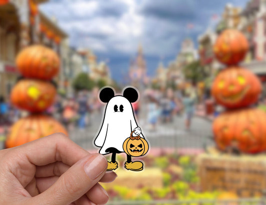 Mickey Ghost Halloween Sticker