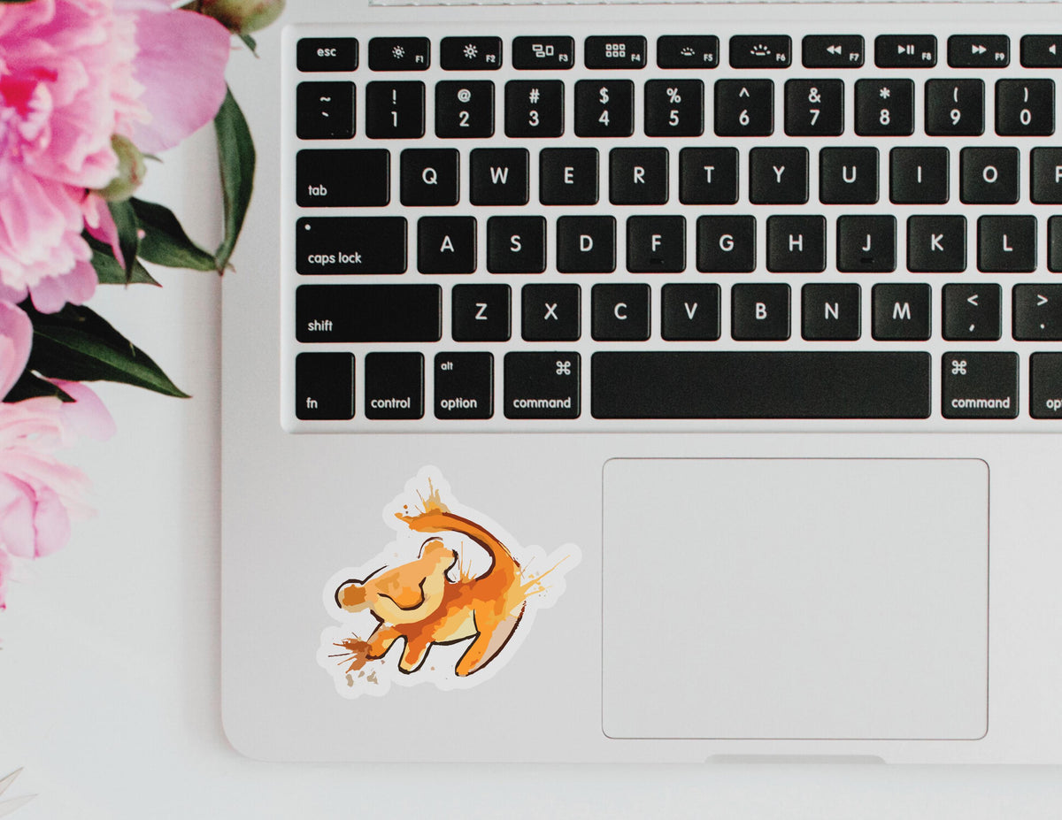 Simba, lion king, disney sticker, transparent, vinyl, waterbottle sticker, mufasa, rafiki, phone sticker, waterproof, lap top, disneyland