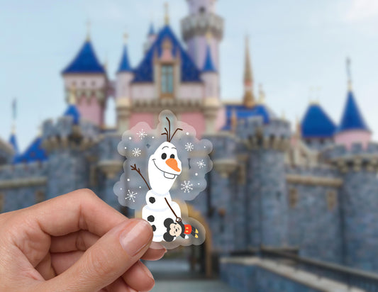 Olaf with plush Mickey sticker