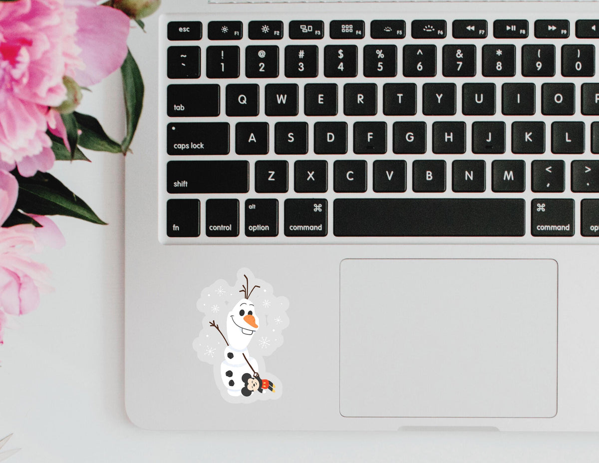 Olaf with plush Mickey sticker