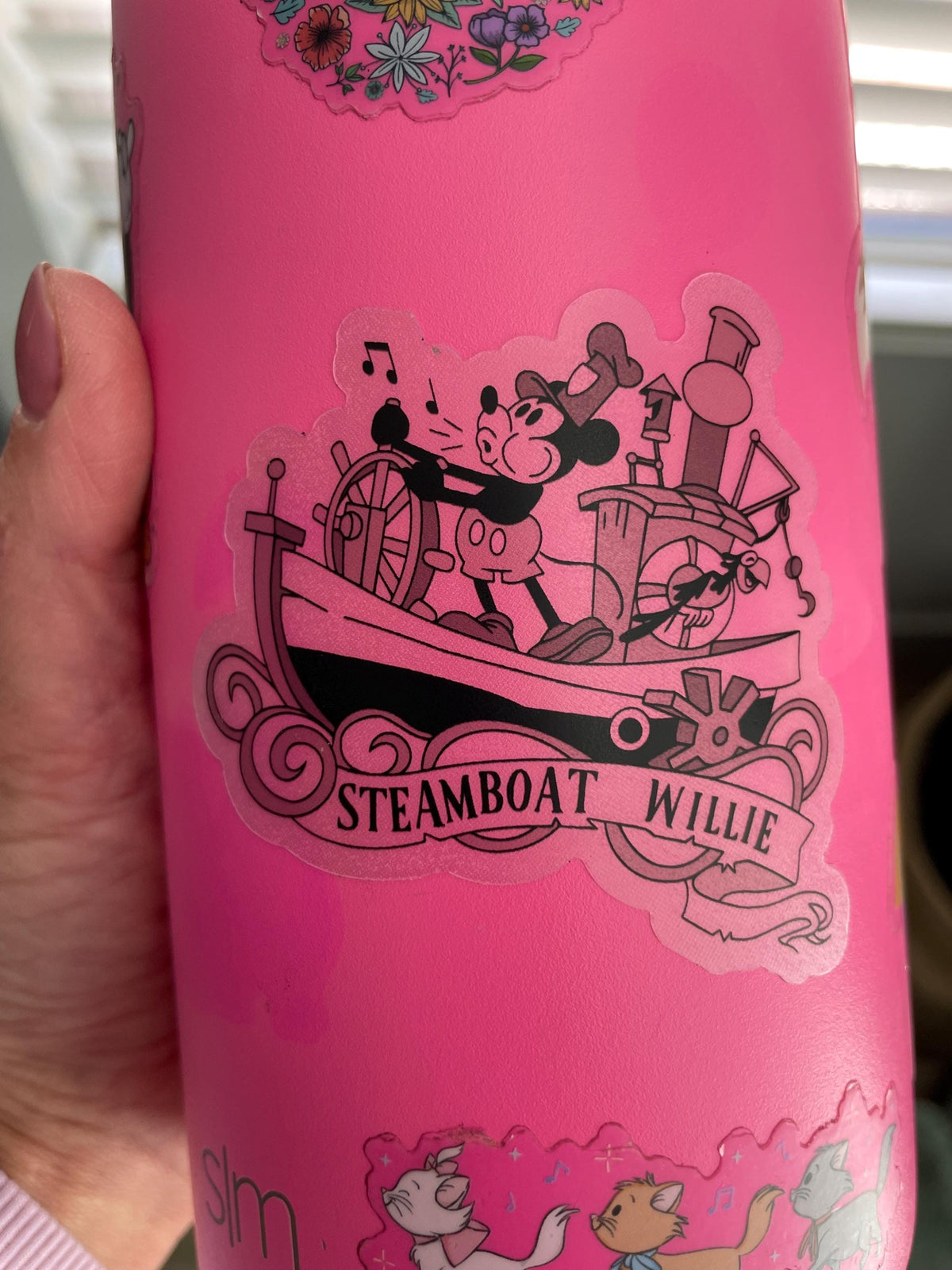 Steamboat Willie transparent sticker