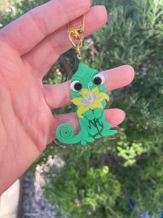 Pascal acrylic keychain with gold clasp