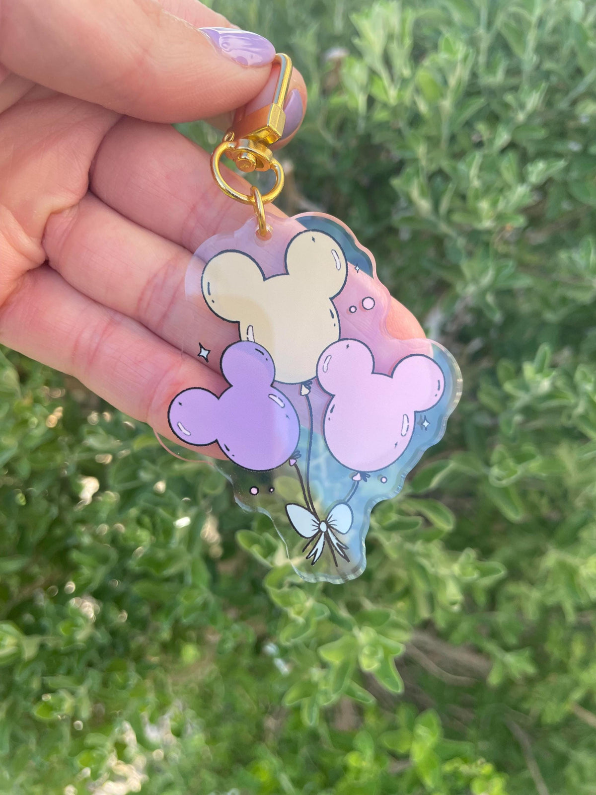 Mickey Balloons acrylic keychain, disney keychain, car keys, backpack, lanyard, bag charm, gifts for kids, gifts for her, back to school